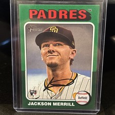 2024 Topps Heritage High Number Jackson Merrill RC Green Bordered #689 Padres