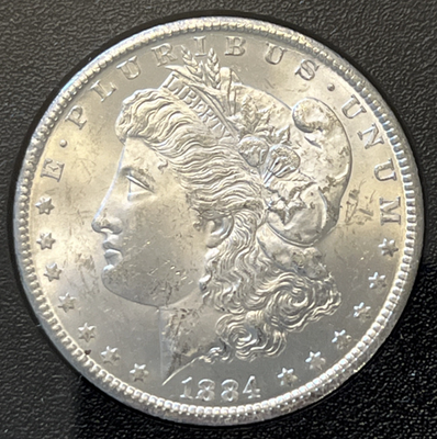 #ad 1884 CC Uncirculated GSA With Box amp; COA Morgan Silver Dollar Carson City Mint $49.95