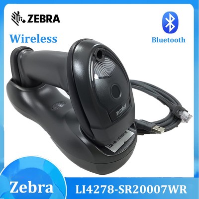 Symbol LI4278-SR20007WR Wireless Bluetooth 1D Barcode Scanner w/ Cradle & Cable