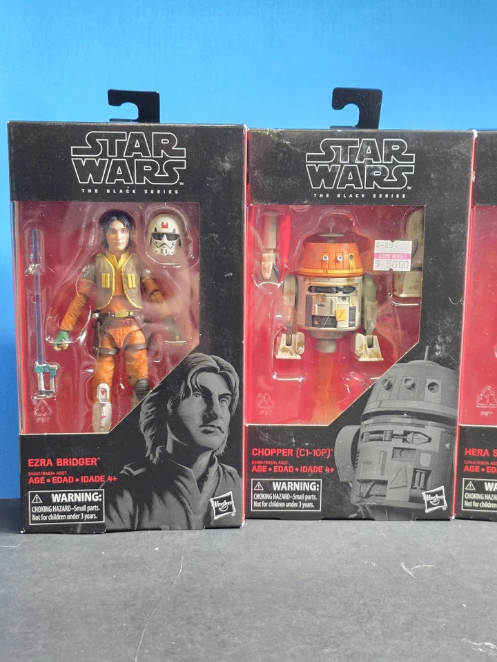 Lote de 4 Star Wars Serie Negra - Escuadrón Fénix. Ezra, Chopper, Hera y Sabine Foto 2 de 4