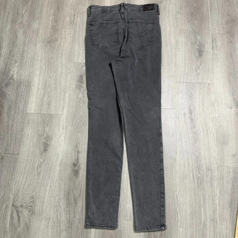 Jeggings American Eagle para mujer 10 largos grises tiro más alto botón mosca Foto 2 de 4