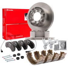 BREMBO Bremsscheiben + Beläge + Bremsbacken Rep-Satz Hinten für IVECO DAILY II