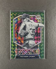 2021 Panini Mosaic - Phil Niekro Vintage Green Prizm No. V13