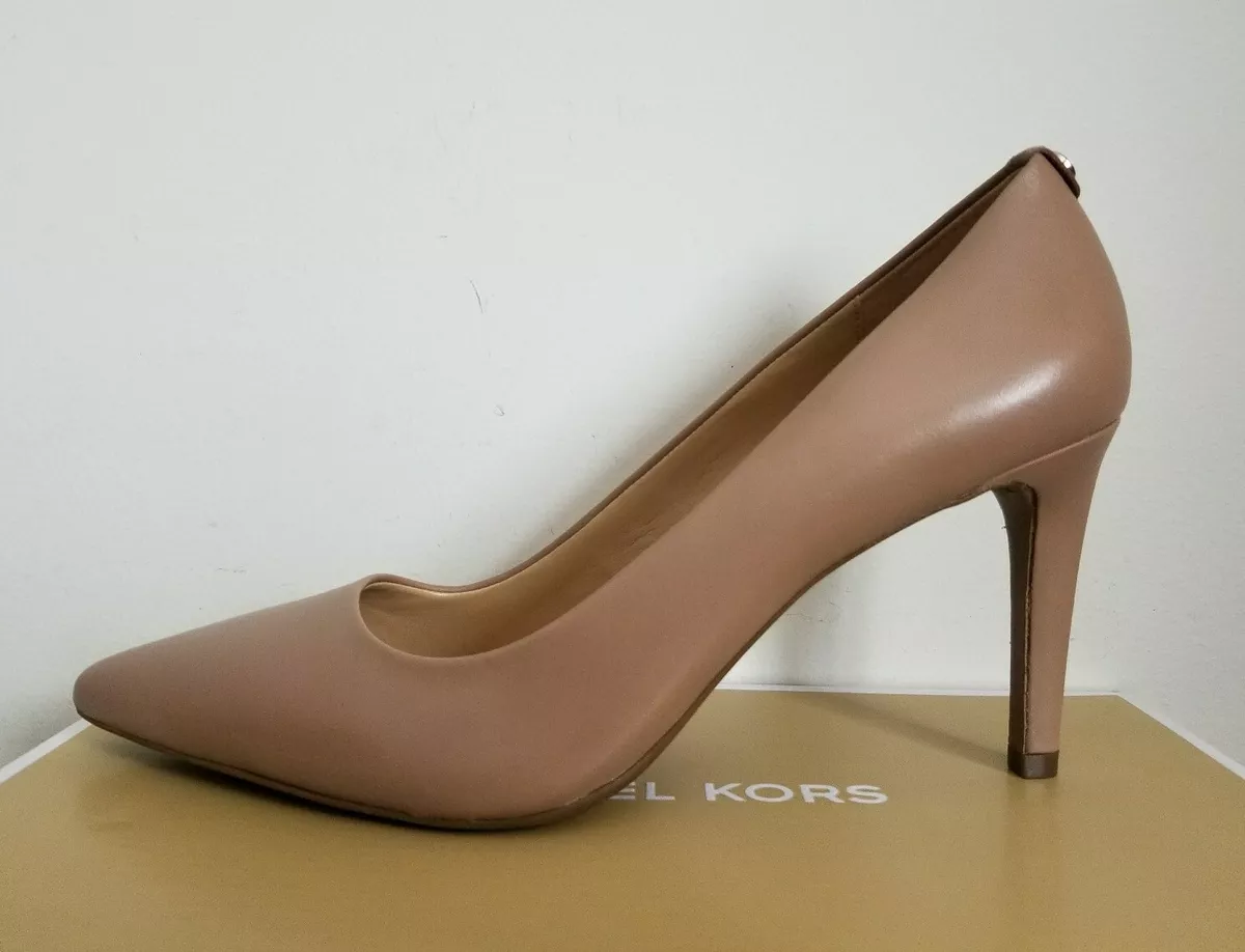 Michael KORS DOROTHY FLEX MID HEEL DARK KHAKI POINTY TOE PUMPS 10