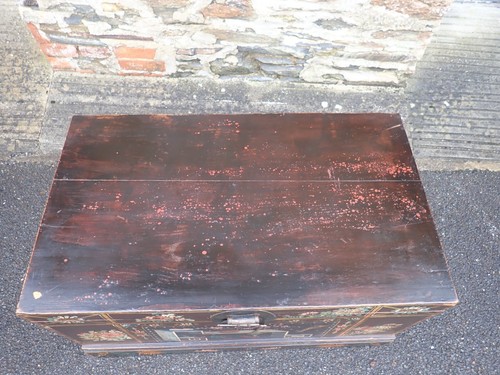 Vintage Chinese painted chest blanket box - Picture 13 of 19