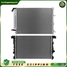 Aluminium Radiator & A/C Condenser Cooling Kit For 2014 2015-2018 Jeep Cherokee