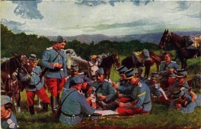Old postcard AK Une Bonne Bartie MILITAIRE (731383)