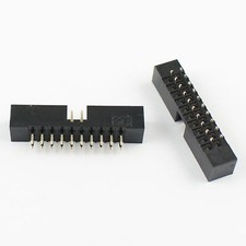 50Pcs 2mm 2x10 Pin 20 Pin Straight Male Shrouded PCB Box header IDC Connector