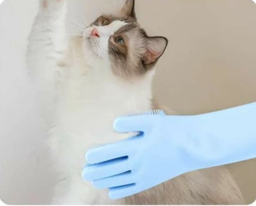 Pet Grooming Gloves, Multipurpose Silicone Cleaning Gloves for Pet Dogs Cats - Picture 3 of 6