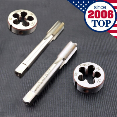 1/2''-28 or 5/8''-24 Tap & Die Set UNEF HSS Threading Gunsmithing 1/2''x28 5/8''x24