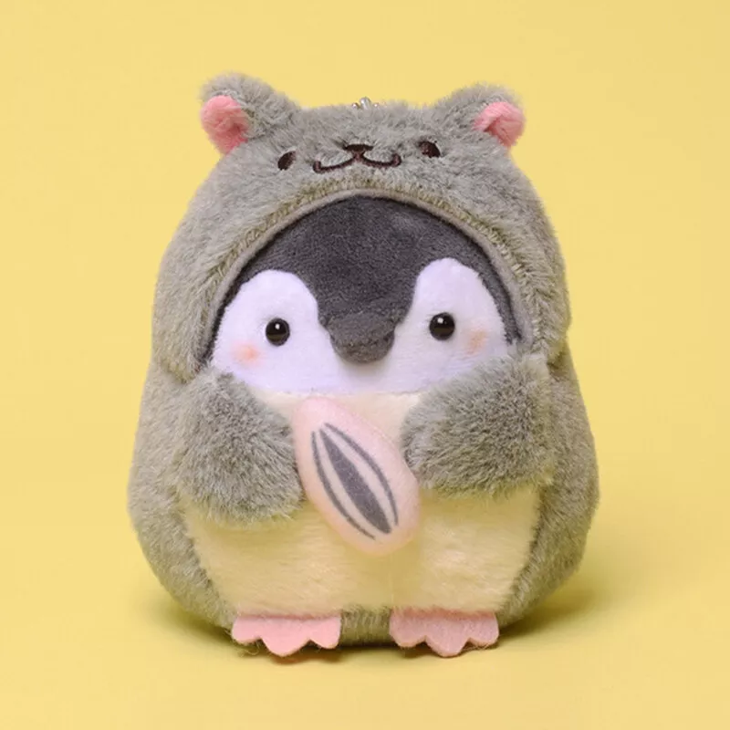 Hamster Penguin Key Chain Cotton Car Key Ring Ornaments Cartoon Design Bag  Pendant Expression Cross-dressing Toy Penguin Pendant Plush Key Chain Women Key  Holder Key Buckle KHAKI 