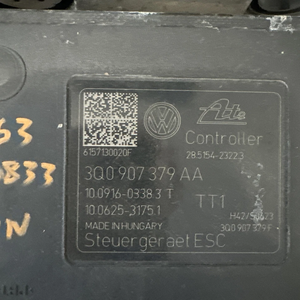 AUDI S3 2016 ABS MÓDULO DE BOMBA DE FRENO ANTIBLOQUEO OEM 3Q0907379AA Foto 2 de 4