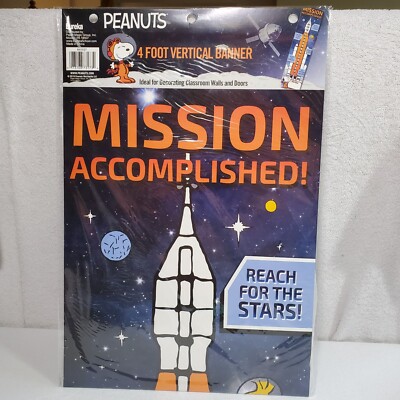 Eureka Peanuts Snoopy Mission Accomplished Classroom Goal Progress Tracker 4ft