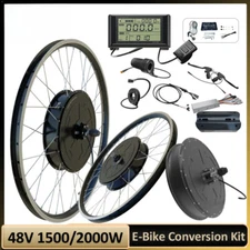 Electric Bike Conversion Kit with Brushless Gearless Motor 1500/2000W 60KM/H