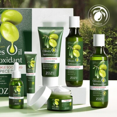 Olive Skincare Set for Face Daily Use Whitening Shea Butter Herbal Ingredients
