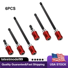 1/4 Hex Shank Quick Release Magnetic Screwdriver Extension Holder Drill Bit Kit