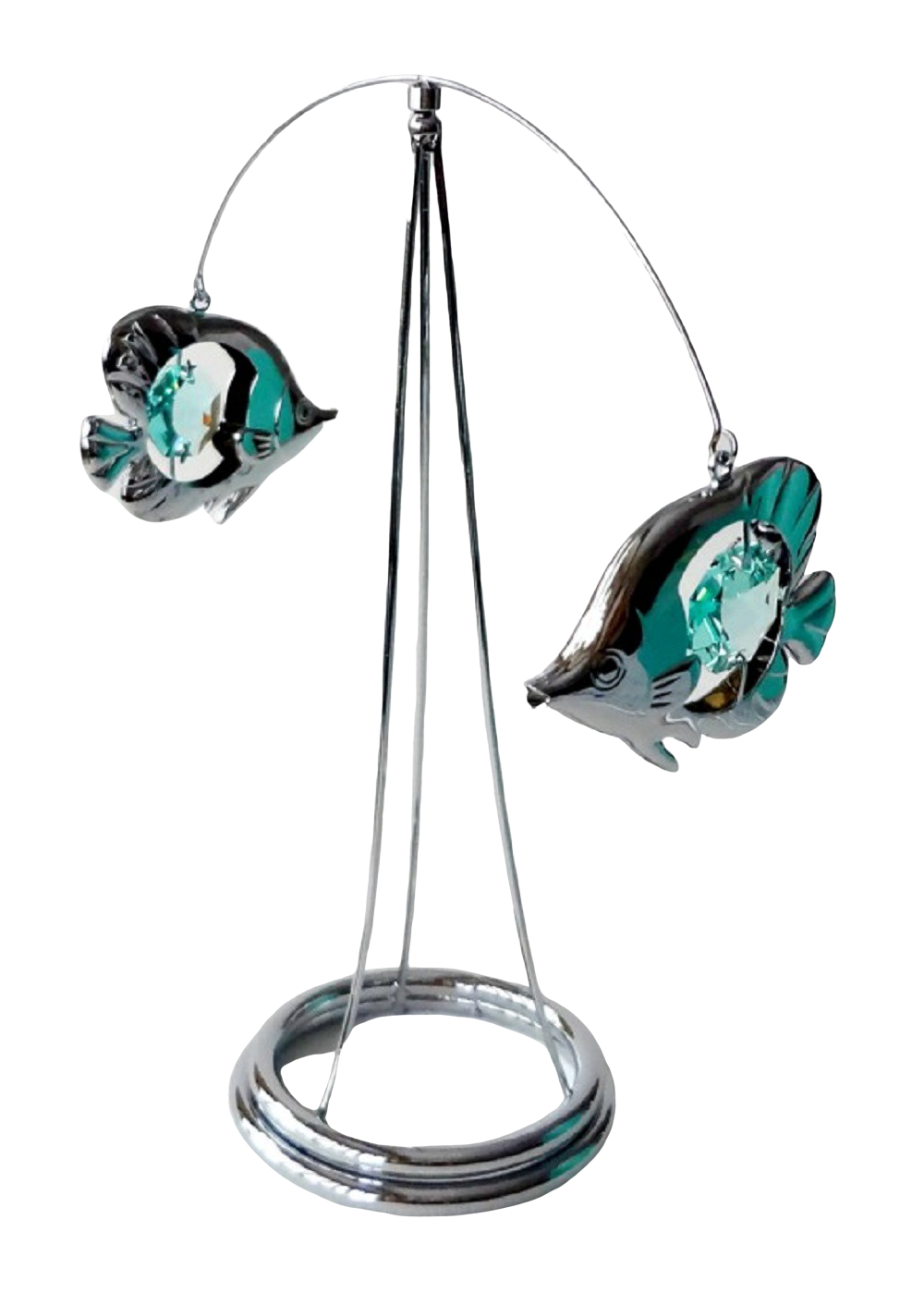 Crystocraft Twin Fish Crystal Ornament Made With Swarovski Elements Gift Boxed