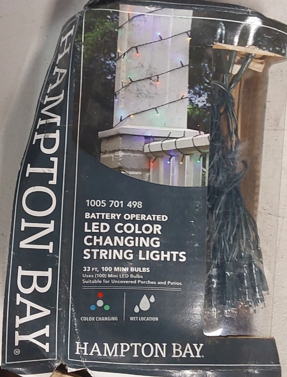 Hampton Bay 10-Light 7 ft. Outdoor/Indoor Battery Powered Paper