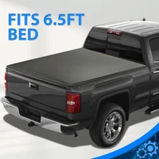 Truck Tonneau Cover For 2007-2014 GMC Sierra Chevy Silverado 6.5FT Bed Roll Up