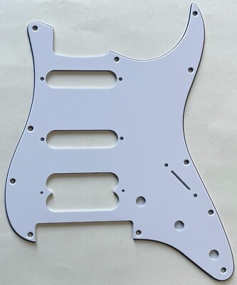 3 Ply White Pickguard Fit Fender Player Stratocaster Floyd Rose HSS Style