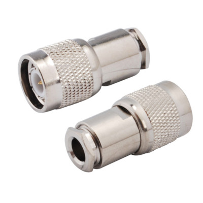 2-pack TNC Male Clamp Connector for RG58 LMR-195 RG400 RG142 Coaxial Cable