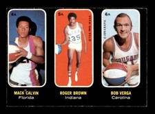1971 Topps Stickers Basketball #4a Calvin Brown Verga EX