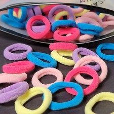 Small Colorful Elastic Hair Scrunchies Approx 100 per bag Free Shipping: 