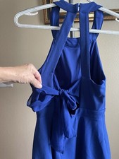 Royal Blue Cocktail Dress With Pockets