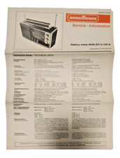 NordMende Galaxy 9000 ST/2.10 A Informazioni di servizio e dati tecnici Germania