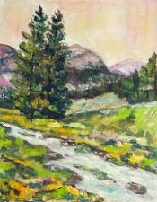 Provence Landscape Gouache 20th Anonymous France