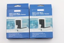 2x Network Cable Tester LAN RJ45 RJ11 Cat5e Cat6 Ethernet Test Tool Kit