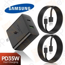 NEW!!! Original Samsung TA220 35W PD Duo Charge Power Adapter w/ 2 USB-C Cables
