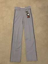 NEW WITH TAGS Easton Youth Quantum Pro Pant gray w/ navy piping baseball YXL