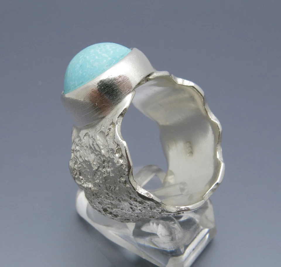 REIF-DESIGN - ANTIK STYLE LARIMAR RING - EIGENE GOLDSCHMIEDE - 999 FEINSILBER - Bild 3 von 4