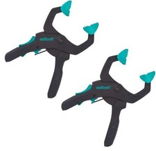 Set of 2 Ratchet Clamping Devices wolfcraft 40 / 60 mm