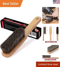 Professional Cleaning Brush - 10.2  Soft Horse Hair for Shoes, Boots, Furniture