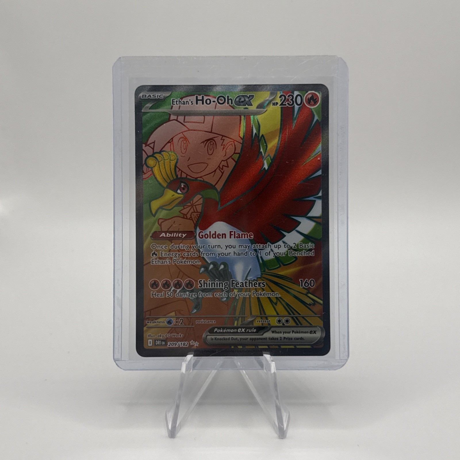 Pokémon TCG Ethan's Ho-Oh EX 209/182 Full Art, Destined Rivals