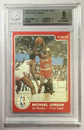 1985-86 STAR ALL-ROOKIES #2 MICHAEL JORDAN BGS 8 Low Pop “SRR-CARDS” Collection