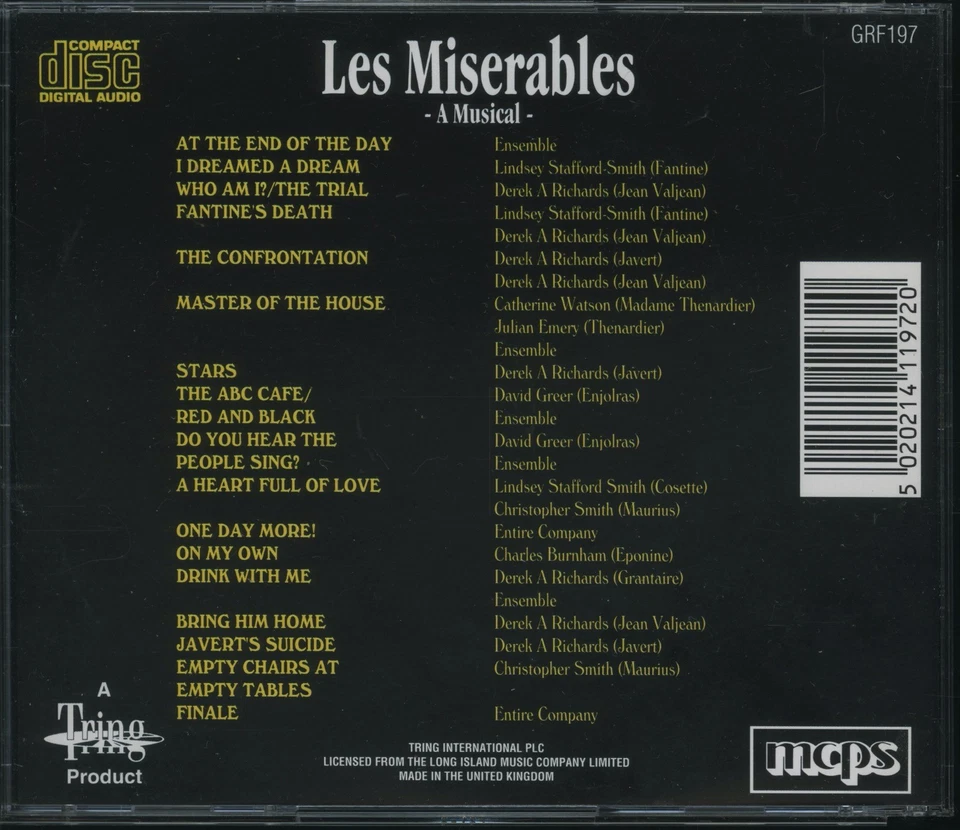 LES MISERABLES - Highlights - UK CD Album [NEAR MINT] Tring Label - Image 2 of 4