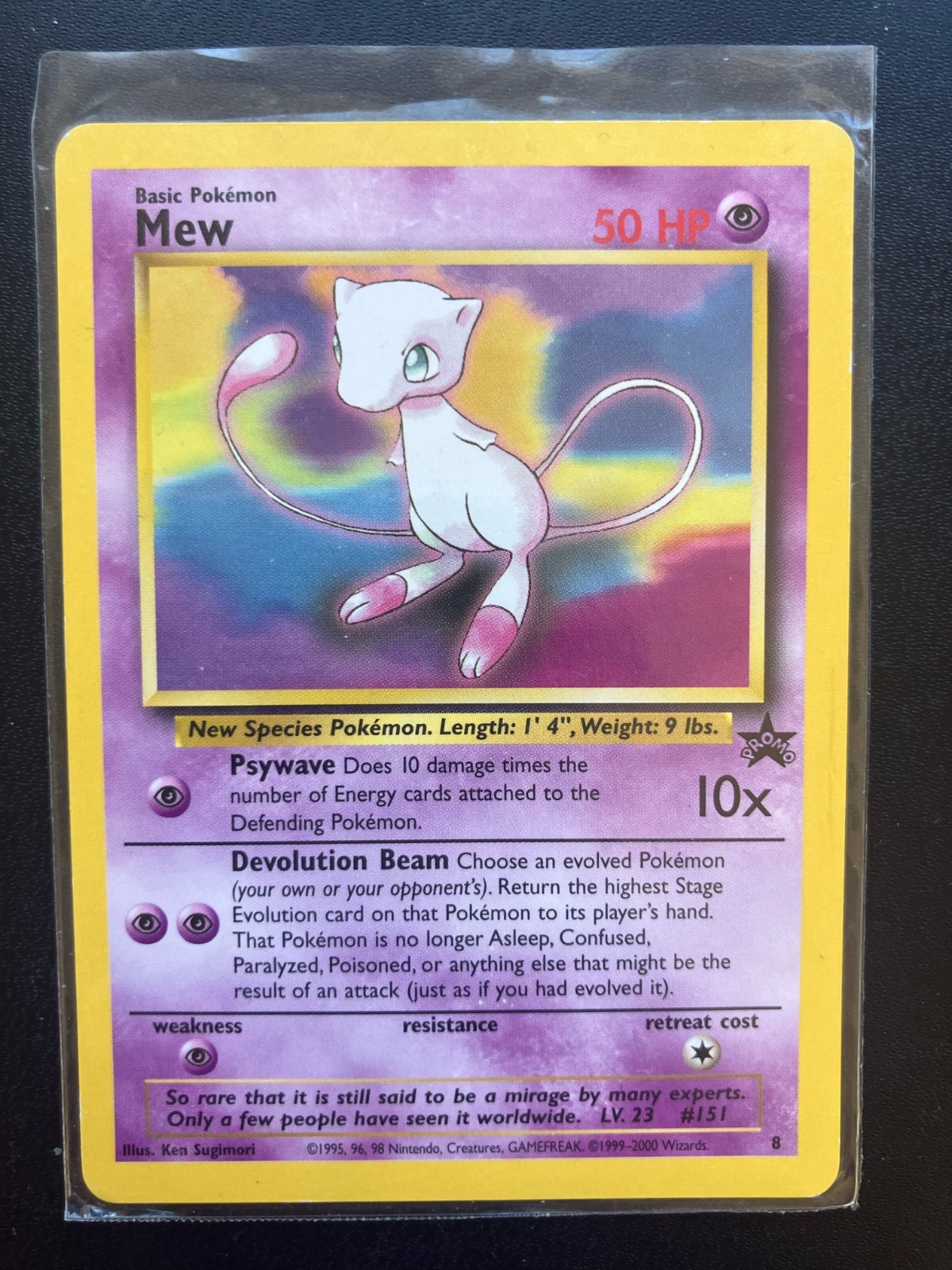 Mew Promo #8 1999–2000 WB Movie Pokemon Card WOTC Vintage NM
