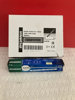 SYLVANIA - 10 Ampoules Halogène Dimmable R7s 118mm - 120W - 230V - Réf 0021713 - Photo 1/4