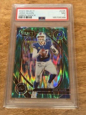 2024 Panini Select Josh Allen Green Prizm /5 #225 PSA 7 SSP