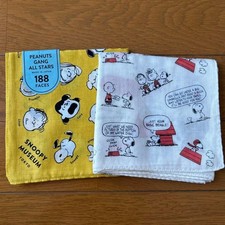 SNOOPY MUSEUM TOKYO PEANUTS Bandana Handkerchief Set 100 Cotton