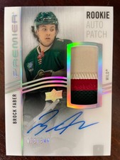 2023-24 UD Premier Acetate Brock Faber Rookie Auto Patch /249 3 Color