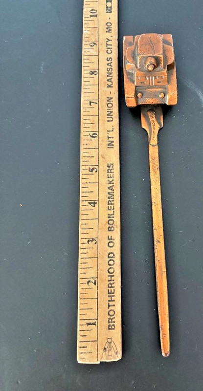 VINTAGE LETTER OPENER FORT KNOX KENTUCKY TANK HANDLE