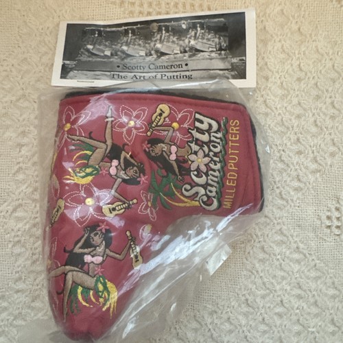 Scotty Cameron 2014 Hawaiian Open Hula Girl putter headcover in pink leather