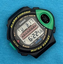 1993 Vintage Casio Exercise Pulse Monitor Digital Watch - JP-200W 1009 - BROKEN!