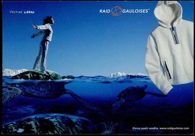 advertising postcard PROMOCARD n.4007/A RAID GAULOISES CLOTHING