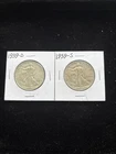 1939 D & S Walking Liberty Half Dollar 2-Coin Lot Nice Uncirculated