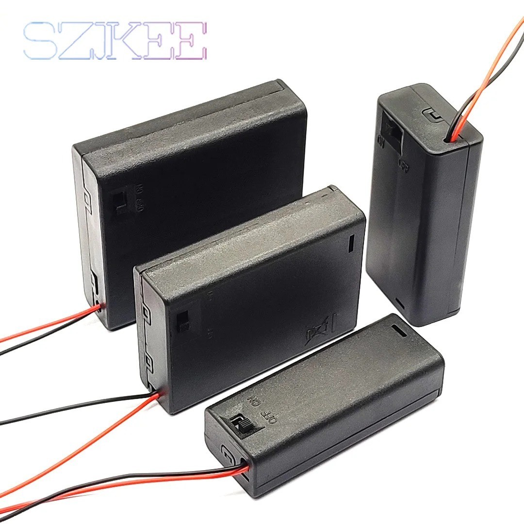 AA Battery Holder Box with Switch Cable 1 2 3 4 Slot Case